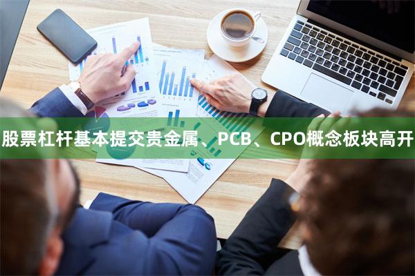 股票杠杆基本提交贵金属、PCB、CPO概念板块高开